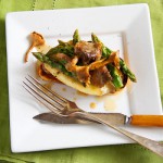 Open-Face Chanterelle, Asparagus and Brie Sandwich