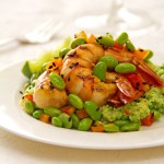 Warm Edamame and Shrimp Salad