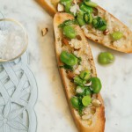 Fava Almond Mint Crostini