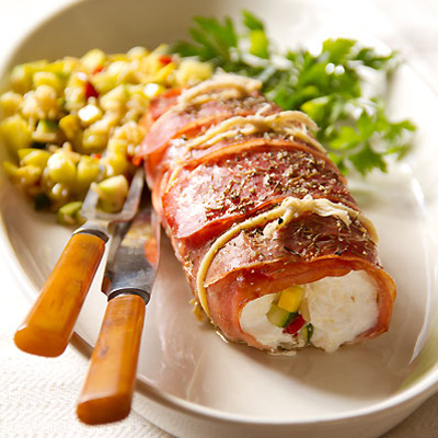 Prosciutto-Wrapped Halibut