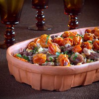 Marinated Shell Beans with Roasted Tomatoes