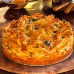 Asiago Mac and Cheese with Truffled Potato Crust (timballo di maccheroni)