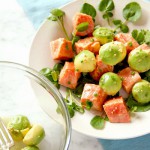 Marinated Wild Alaskan Salmon and Avocado Salad with Watercress