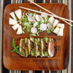 Seared Albacore with Avocado & Truffle Oil