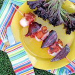 Sippity Sup's Scallop Kabobs with Beets & Prosciutto