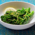 Broccolini with fried lemon zest