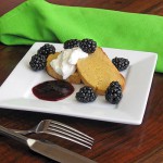 Lemon Buccellato with Blackberries, Cream and Vin Santo