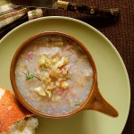 Cabbage Soup with chestnuts and pancetta
