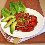 hierloom tomato salad with warm bacon vinaigrette