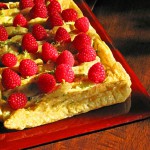 Cherimoya Tart with Raspberries & Lime