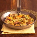 Chicken meatballs with artichokes