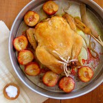 Roast Chicken with Honey Rosemary Plums