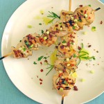 Sippity Sup makes Chicken Skewers with Chopped Cucumber, Arugula & Olives