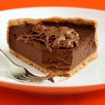 Triple Chocolate Pumpkin Tart with a Pecan Crust