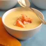 butter poached lobster on corn soup from Sippity Sup