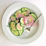 cucumber salad with vinegar and red onion