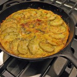 Frittata with Mustard Greens, Pancetta and Potatoes