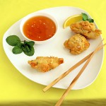 Geoduck Fritters with Sweet Chili Sauce