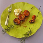 Grilled Plums with Rosemary Balsamic Glaze & Mascarpone