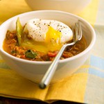 Curried Lamb Hash with Poached Egg