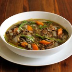 Lamb Soup with Dandelion Greens