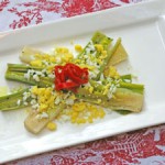 Chilled Leeks in Vinaigrette with Eggs Mimosa