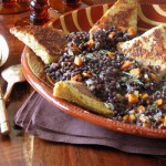 savory french toast with lentils