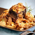 Ale-Braised Mustard-Glazed Short Ribs with French Fries