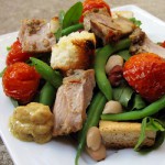 Three Bean Winter Panzanella Salad with Preserved Tuna
