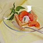 Peach Tart with Basil and Mascarpone