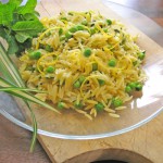 Orzo and Peas with mint and Lemon Zest