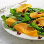 Fuyu Persimmon Salad with Arugula & Pomegranate