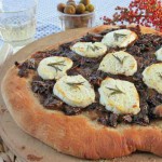 Caramelized Balsamic Onion Pink Peppercorn Pizza with Rosemary & Goat Cheese