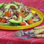 Tropical Papaya, Avocado and Pulpo Salad