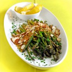 Roasted Asparagus with Garlic-Butter Breadcrumbs & Toasted Almonds