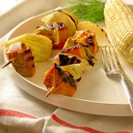 Grilled Salmon Skewers with Wild Fennel Pollen