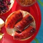 grilled sausage sandwich