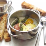 Shirred Eggs with Benedict Arnold Sauce