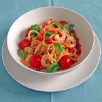 Two-Tomato Pasta with Basil & Spicy Shrimp