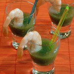 Shrimp Cocktail & Tomatillo Gazpacho Shooters
