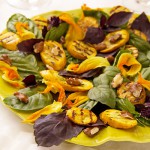 Purple Basil & Grilled Summer Squash Salad with Walnuts