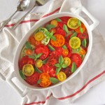 Heirloom Tomato Slices with Lemon Basil