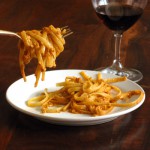 pesto trapanese with fettucine