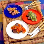 Spicy Grilled Tri-Tip with a Trio of Salsas