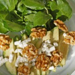 Avocado Walnut Chevre Salad with Watercress