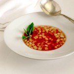 Watermelon Gazpacho with Cucumber and Chili Oil