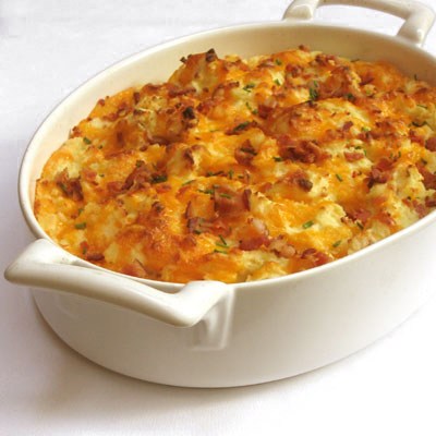 Mashed Potatoes with Bacon & Cheddar