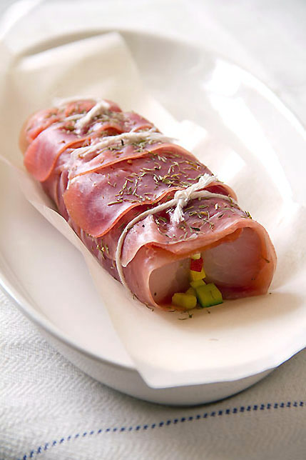 Prosciutto-Wrapped Halibut