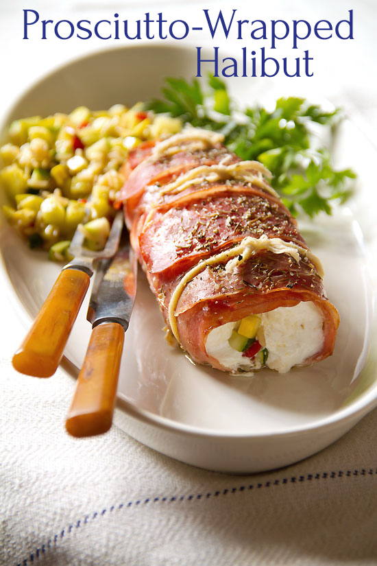 Prosciutto-Wrapped Halibut