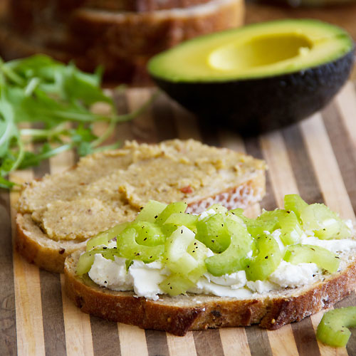 Celery, Avocado & Goat Cheese Sandwich